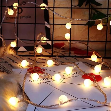 Guirlande Lumineuse, 5M 50 LED Guirlandes Lumineuses D'intérieur, Blanc Chaud, Décoration Intérieure Salon c - Blanc Chaud classique (1/5)