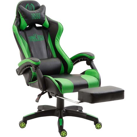 Fauteuil de Bureau Ignite Similicuir Noir / Vert (1/5)
