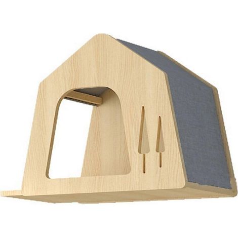 Katzenbett aus Holz zur Wandmontage, kleines Haustierspielzeug A (1/5)