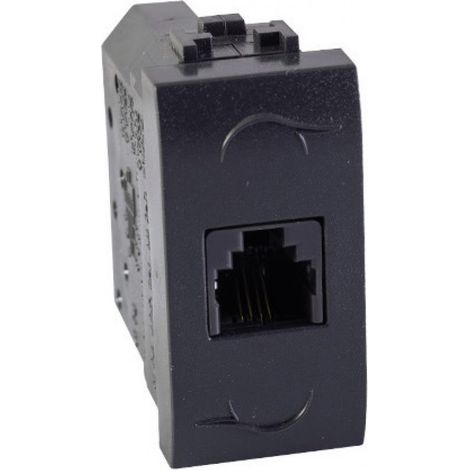 PRESA TELEFONICA LIVING PLUS RJ11-4C GRIGIO MAURER