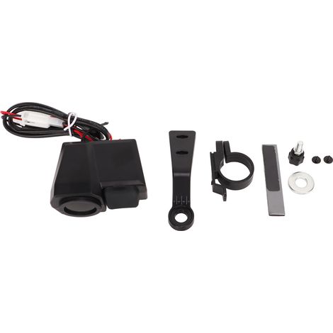Chargeur de guidon moto ABS avec affichage numérique de tension et température, prise d'alimentation pour motocyclette en randonnée. (1/5)