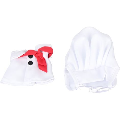 Costume de chef pour animaux de compagnie, mignon et élégant, taille réglable, vêtements lavables pour chat et chien, chapeau et Cape S (1/5)