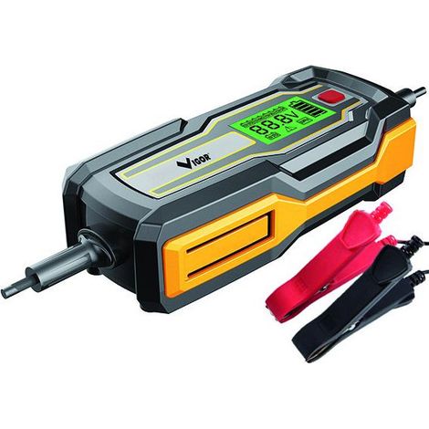 Vigor 53199-20 Zip Extra Caricabatterie Mantenitore 6-12V Piombo AGM Gel LiFePO4 4Ah-200Ah 160W Display LCD