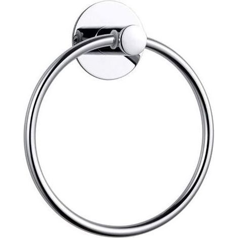 Porte Serviette, Acier Inoxydable Anneau Porte-Serviette, 16 cm, Mural Rond Anneau Serviette pour Salle de Bains, Cuisine, Chambre à Coucher, etc.(Argent) (1/5)