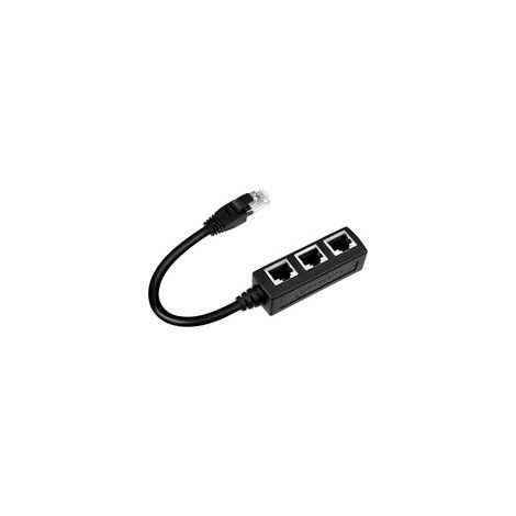 Répartiteur de câble Ethernet RJ45, répartiteur Ethernet 1 à 3 câbles Adaptés aux Super Cat5, Cat5e, Cat6, Cat7 LAN Ethernet (1/5)