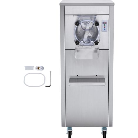 Mophorn Machine à glace commerciale , 18 L/H, 1600 W, saveur unique, cylindre en acier inoxydable de 6 L, nettoyage automatique, panneau LED, pour restaurants et snack-bars