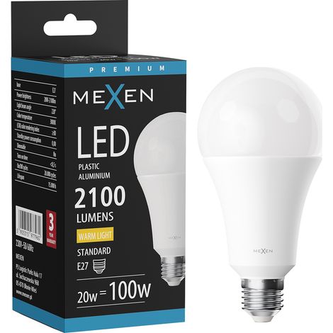 Mexen Nova Bombilla LED E27, A70, 20W, C谩lida - 3000K, 2100 lm - L100-E27-2030-01 (1/5)