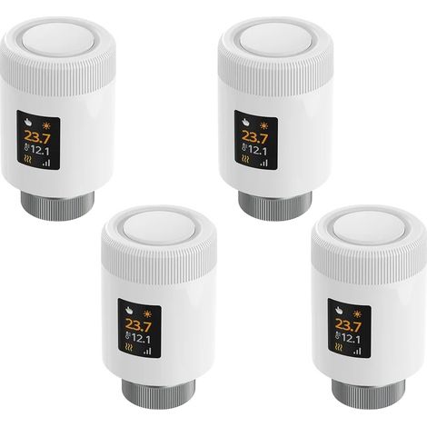 Vanne de Radiateur Thermostatique, Connectivité Wi-Fi 6, Énergétiquement Efficace, WiFi-4PCS (1/2)