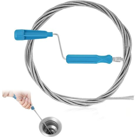 Furet Deboucheur Canalisation Professionnel,3 m6 mm Furet Deboucheur Canalisation avec Manivelle,Plomberie Rohrreinigungsspirale Toilette Convient WC (1/5)