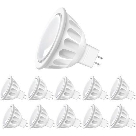 Ampoule LED MR16, GU5.3 5W équivalent à une ampoule halogène de 50W Blanc chaud 2700K 450LM AC/DC 12V Non dimmable [Classe énergétique F] (1/5)