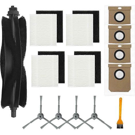 Filtre pour aspirateur brosse pour aspirateur Filtre de brosse pour aspirateur filtre de remplacement Accessoires Kit pour Eufy L60 & 50 Series Robot Aspirateur – Includes Main Brosse – Side Brosses – (1/5)
