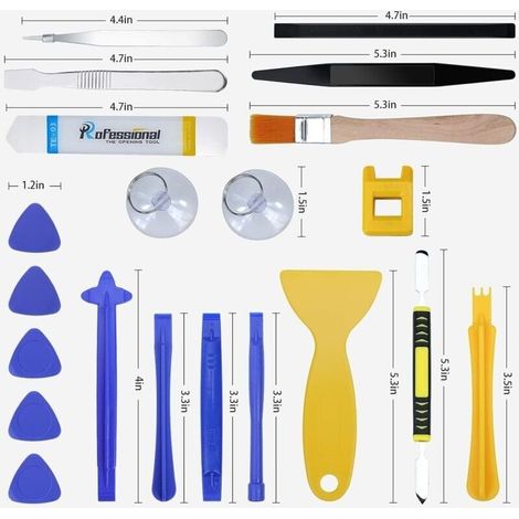 Kit di riparazione per telefoni da 30 pezzi, set di cacciaviti di precisione professionali, con 8 cacciaviti di precisione magnetici e leva di apertura, adatto per smartphone, tablet e orologi. (1/4)