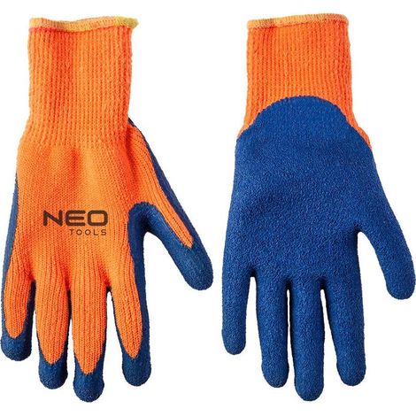 Neo Tools Arbeitshandschuhe mit Latexbeschichtung blau/orange Gr. 10 (1/2)