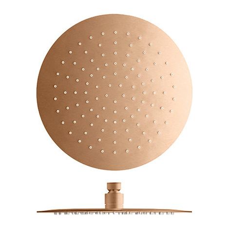 Pomme De Douche Sandwich Inox Ronde 30 Or Rose Brosse - CRISTINA ONDYNA PD95334I