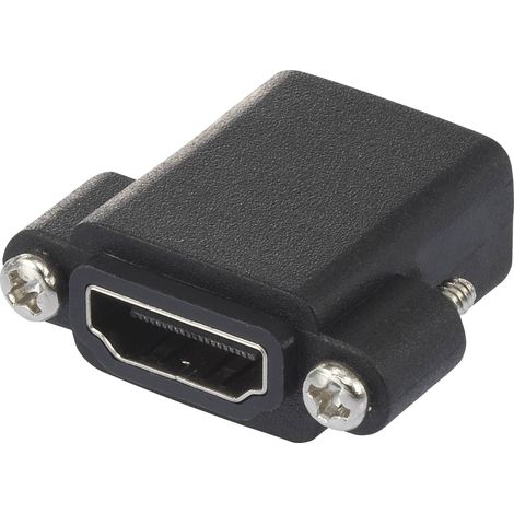 SpeaKa Professional SP-9082612 HDMI Adaptateur [1x HDMI femelle - 1x HDMI femelle] noir vissable A478322 (1/4)
