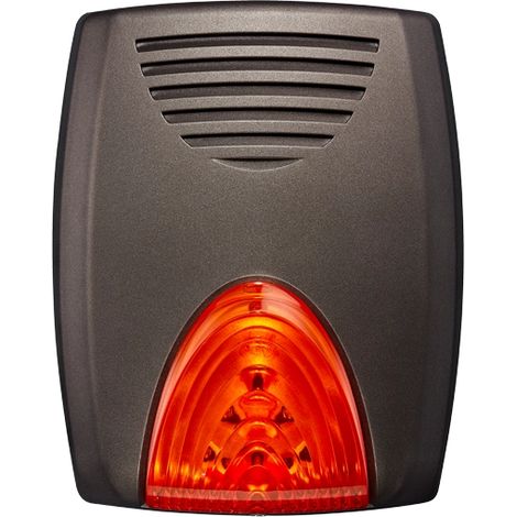 HPA800-R Sirena da esterno in ASA con lampeggiatore, pressione acustica 114 dB a 1 m. Batteria inseribile 12V@2,2A, colore rame anticato