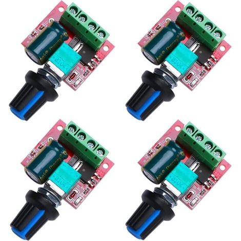 4pcs DC 5V-35V 5A 90W PMW Motor Speed ​​Controller Adjustable Control Switch with Switch (1/5)