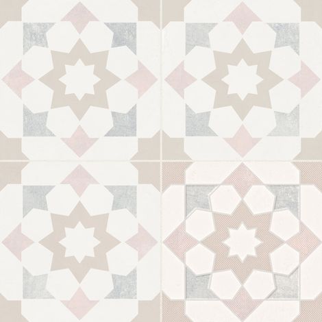 Carrelage effet Carreau ciment Rovano Greige 22,3x22,3x0,9 cm Elior - Sol et mur intérieur (vendu par carton de 0,65 m²) - RO'MA CARRELAGE