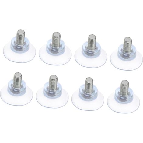 Lot De 8 Ventouses En Pvc Transparent 8x13 Cm Résistantes Aux Températures Élevées Et Basses, Ventouses Pour Meubles Et Bureaux, Fixation Polyvalente Suspendre Et Organisation Domestique