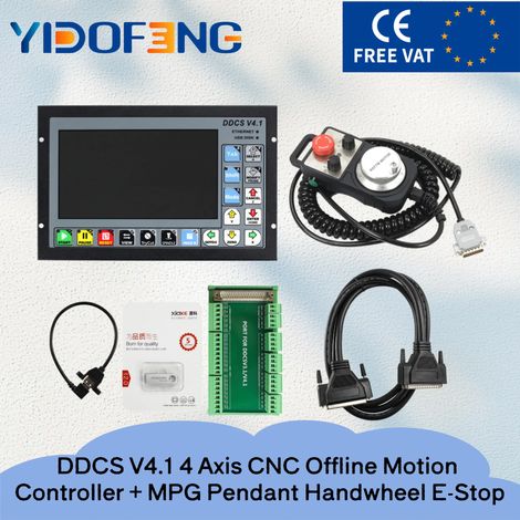 CNC Offline-Controller, 4-Achsen-Kompatibilität, 500 kHz Frequenz, 18-24 VDC Eingangs-Spannung, 0-10 V Leistungs-Ausgang, 7 Zoll TFT-Bildschirm (1/5)
