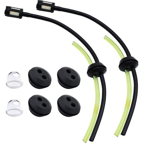 Kit Filtre Carburant - Tuyau Flexible en Latex avec Filtre Intégré - Pour Débroussailleuse Taille-Haie et Émondeuse sur Perche - 2 Pièces (1/5)