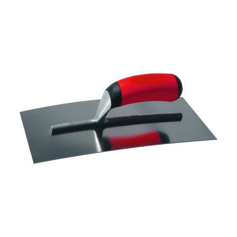 Taliaplast – Platoir à lame inox courbée 280 x 120 mm – Finition des joints – Poignée ergonomique bi-matière – Livré avec porte-platoir