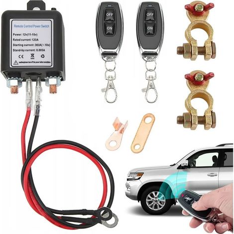 Zoternen – Coupe-circuit batterie 12V à distance – Télécommande jusqu'à 48,78 m – Interrupteur de déconnexion pour voiture et bateau – 200A - DC12V (1/5)