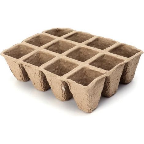 Mxzzand Pots de tourbe 24pcs Pots de Semis 12 Cellules Plateaux de Germination Coupe de Pépinière de Graines pour jardin outils (1/4)