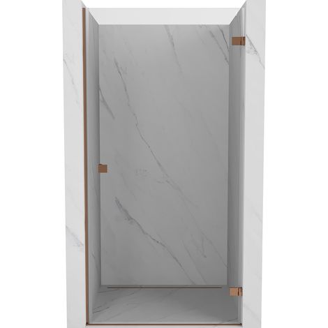 Mexen Lunar-B puerta de ducha abatible derecha 90 cm, transparente, oro rosa - 832-090-000-60-00-P (1/5)