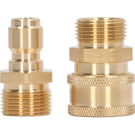 Raccord M22x1.5mm Haute Pression 5000PSI pour Nettoyeur, Adaptateur Prise Mâle/Femelle pour Tuyau de Laveuse (1/5)