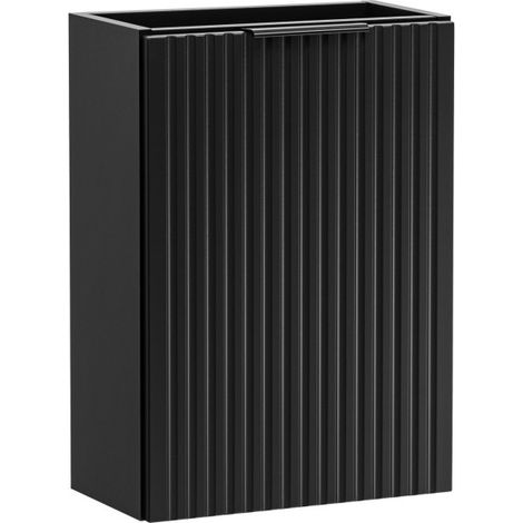 Mueble bajo lavabo NOXERA – 40 cm – 1 puerta – Negro mate – Diseño compacto y suspendido