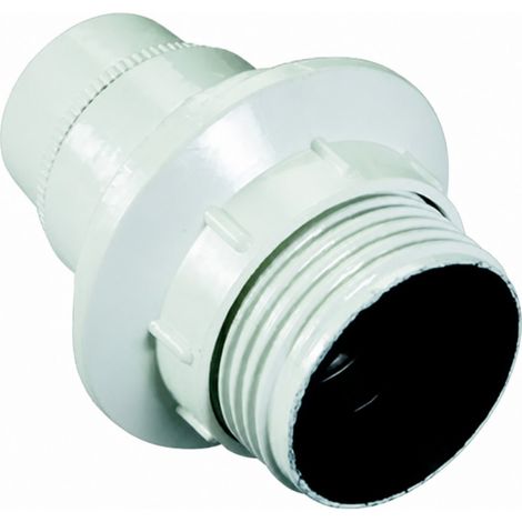Fassung E14 weiß mit Gewinde, mit Ring, Durchmesser 10, 6W, 2A, 250V