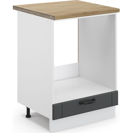 Armario para horno empotrado Fame-Line, Antracita casa de campo, 60 cm , ET Roble, Vicco (1/5)