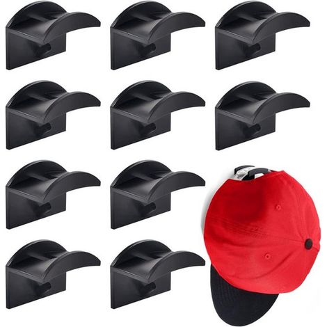 10er-Pack selbstklebende Hutablagen Huthaken Wandmontierbare Hutablagen Organizer Stabile Haken für Baseballkappen Mehrzweckhaken Geeignet für (1/5)