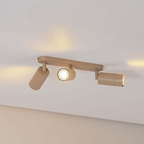 [GEBRAUCHT] B-Ware Deckenstrahler Link 3-flg LED dimmbar beige Stahl 33cm für Wohnzimmer Leuchte (1/2)