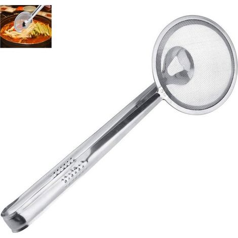 Pinze da cucina in acciaio inox, pinze multifunzionali per hotpot, pinze da cucina per cucinare, cuocere al forno, al vapore e per insalate, colore argento, 28,8 × 9,9 cm (1/5)