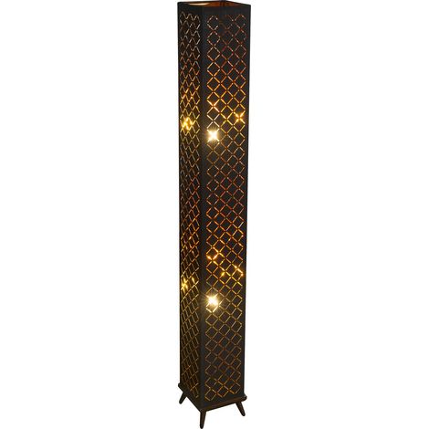 Globo - lampadaire - Clarke - noir - métal - E27 - 15229S2 (1/3)