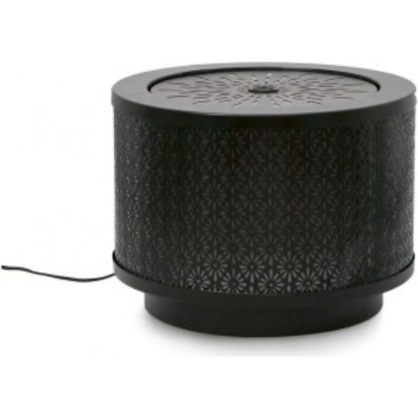 Fontana per uso  interno ed esterno "miki" tondo con led in metallo -Ø25x23h / Nero
