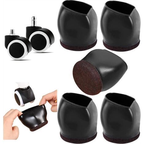 5pcs Roller Retainer Set, Sliding Chair Leg Covers, Table Chair Leg Covers, Wheel Protectors (1/5)