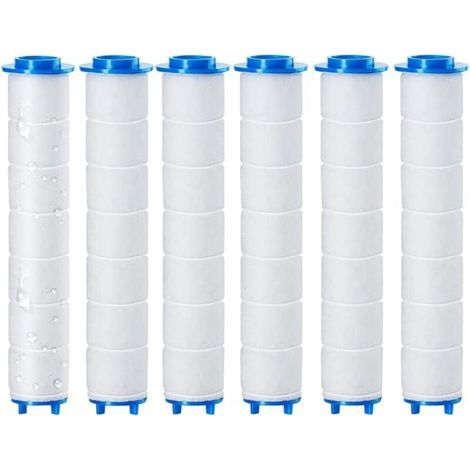 6-Piece Shower Head Filter Replacement, Shower Head Filter for Removable Shower Head, Reverse Osmosis, Chlorine and Fluoride and Particle Filtration (1/5)