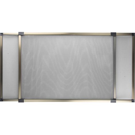 Moustiquaire pour fenêtre fixe extensible 100-192x70cm bronze