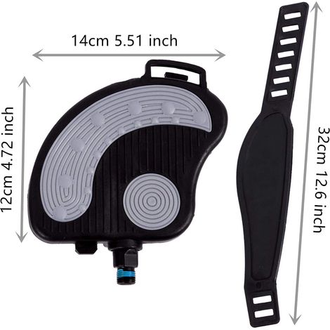 1 Paar Fahrradpedale mit Zehenclips, Käfigen und Riemen, rutschfeste Pedale für Heimtrainer, Spinning-Bike und Mountainbike (1/5)