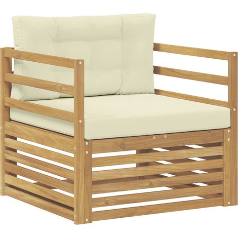 Maison Exclusive - Outdoor-Sofa Weiß und Creme