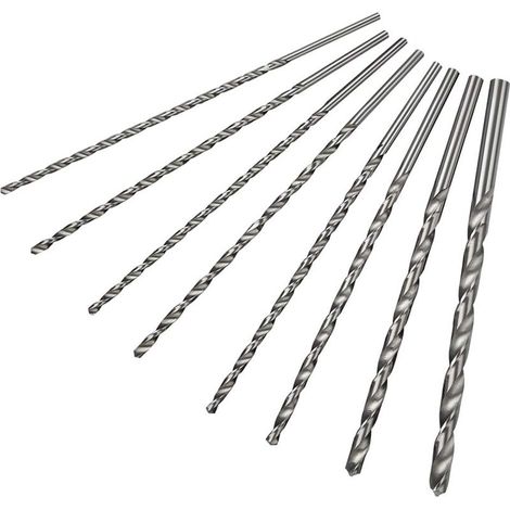 8Pcs Forets Hélicoïdaux HSS à Queue Directe 200mm - Hexagonaux en Acier Rapide pour Bois, Métal, Plastique - Grande Vitesse - Diamètre 2mm/2.5mm/3mm/4mm/4.5mm/5mm/6mm/7mm (1/5)