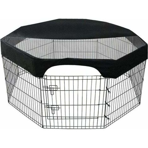 Couverture de parc pour animaux 24 pouces – Tissu oxford imperméable 210D – Maille hexagonale pour protection UV – Installation sans outils (1/4)
