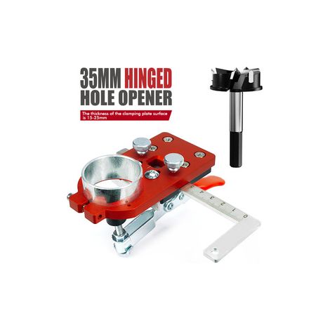 Gabarit de perçage réglable pour charnière 35 mm – Positionneur pour porte d’armoire – Obtient un placement parfait des paumelles (1/5)