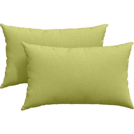 Maison Exclusive - Coussins de canapé 2 pcs Vert clair 50 x 30 cm tissu