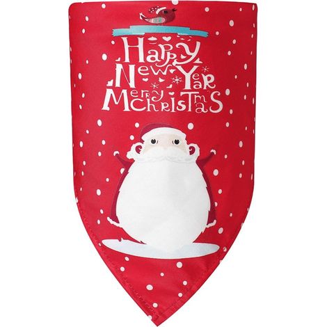 Collier De Noël Pour Chien - Écharpe Festive En Tissu Respirant - Taille Réglable Jusqu'à 42 Cm - Pour Chiens Et Chats - 1 Pièce (1/3)