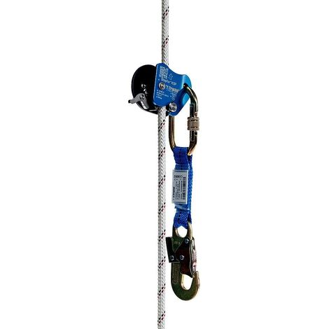 Supporto anticaduta su fune automatico max 100kg STOPFOR K con connettore TRACTEL Blu Unico (1/3)