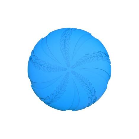 Lot de 4 frisbees interactifs pour chien, en caoutchouc, pour l'exercice, l'activité et le jeu en extérieur, diamètre 20 cm, bleu (1/4)